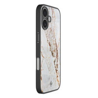 Casimoda iPhone 17 glazen hardcase - Marmer goud