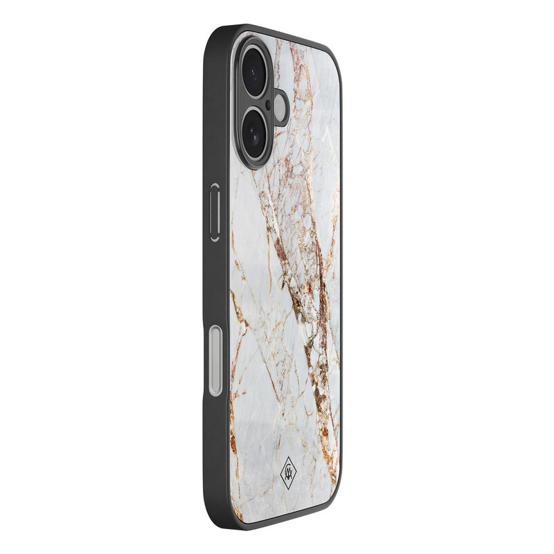 Casimoda iPhone 17 glazen hardcase - Marmer goud
