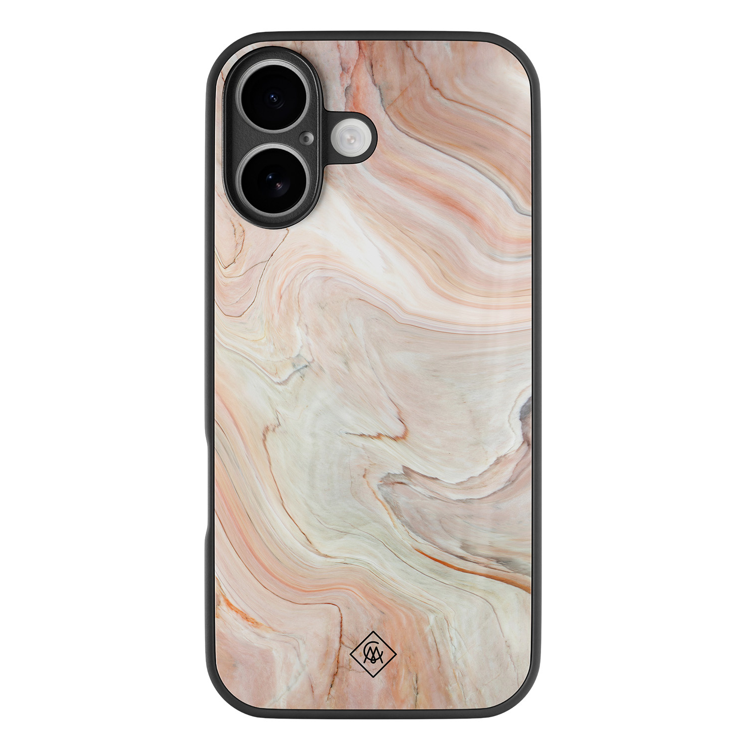 iPhone 17 glazen hardcase Marmer waves