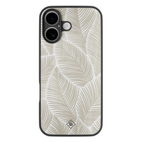 Casimoda iPhone 17 glazen hardcase - Palmy leaves beige
