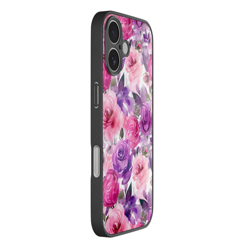 Casimoda iPhone 17 glazen hardcase - Rosy blooms