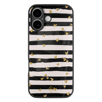 Casimoda iPhone 17 glazen hardcase - Hart streepjes