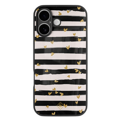 Casimoda iPhone 17 glazen hardcase - Hart streepjes