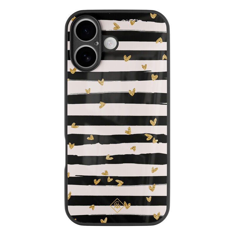 Casimoda iPhone 17 glazen hardcase - Hart streepjes