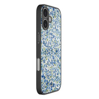 Casimoda iPhone 17 glazen hardcase - Vintage blue floral