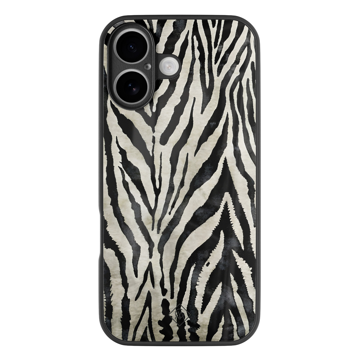 iPhone 17 glazen hardcase Zebra