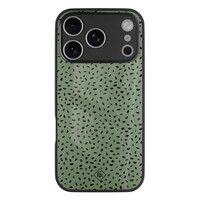 Casimoda iPhone 17 Pro glazen hardcase - Green confetti