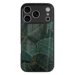 Casimoda iPhone 17 Pro glazen hardcase - Monstera leaves