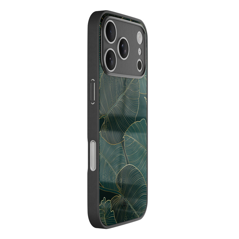 Casimoda iPhone 17 Pro glazen hardcase - Monstera leaves
