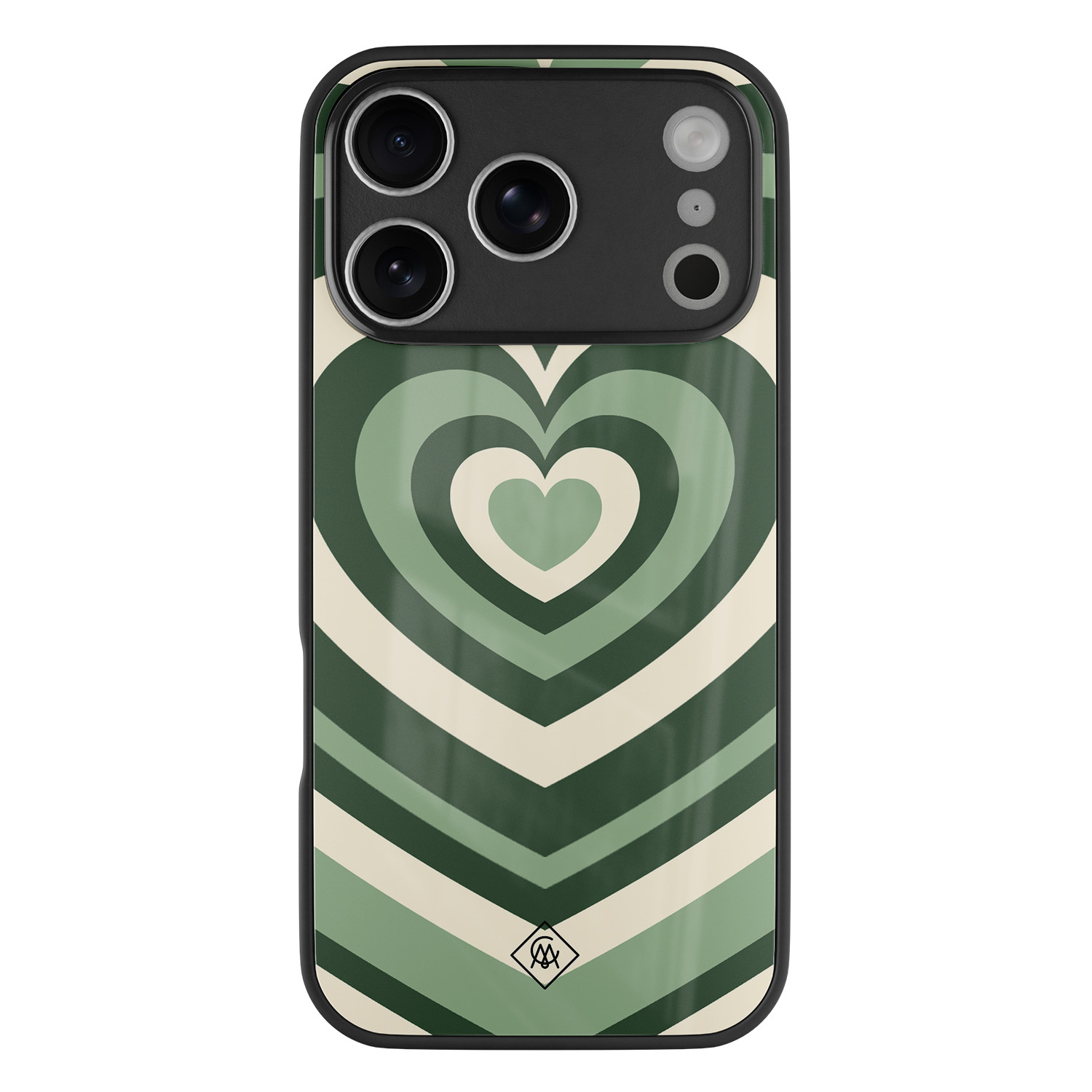 iPhone 17 Pro glazen hardcase Hart swirl groen