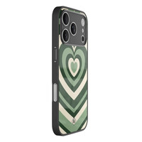 Casimoda iPhone 17 Pro glazen hardcase - Hart swirl groen