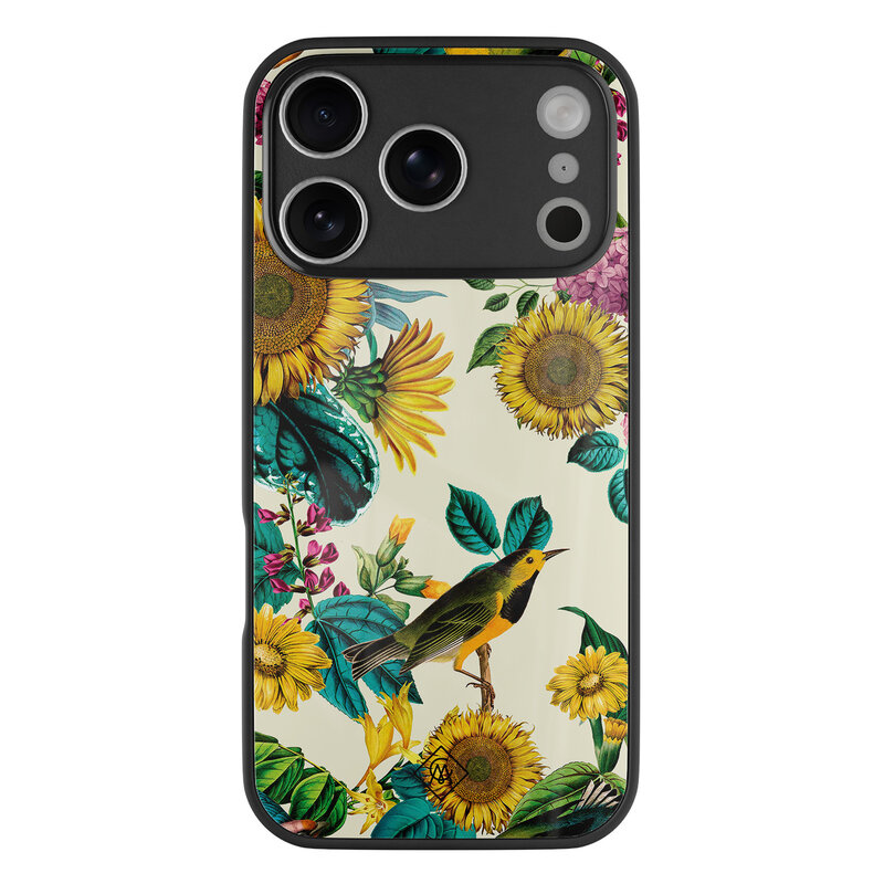 Casimoda iPhone 17 Pro glazen hardcase - Sunflowers