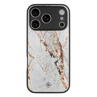Casimoda iPhone 17 Pro glazen hardcase - Marmer goud