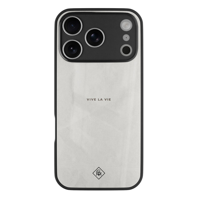 Casimoda iPhone 17 Pro glazen hardcase - Vive la vie