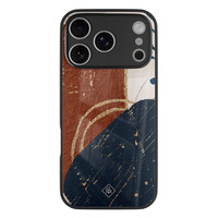 Casimoda iPhone 17 Pro glazen hardcase - Abstract terracotta