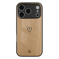 Casimoda iPhone 17 Pro glazen hardcase - Hart bruin