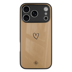 Casimoda iPhone 17 Pro glazen hardcase - Hart bruin