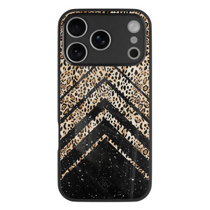 Casimoda iPhone 17 Pro glazen hardcase - Chevron luipaard