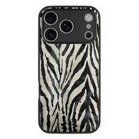 Casimoda iPhone 17 Pro glazen hardcase - Zebra