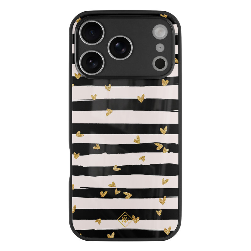 Casimoda iPhone 17 Pro glazen hardcase - Hart streepjes