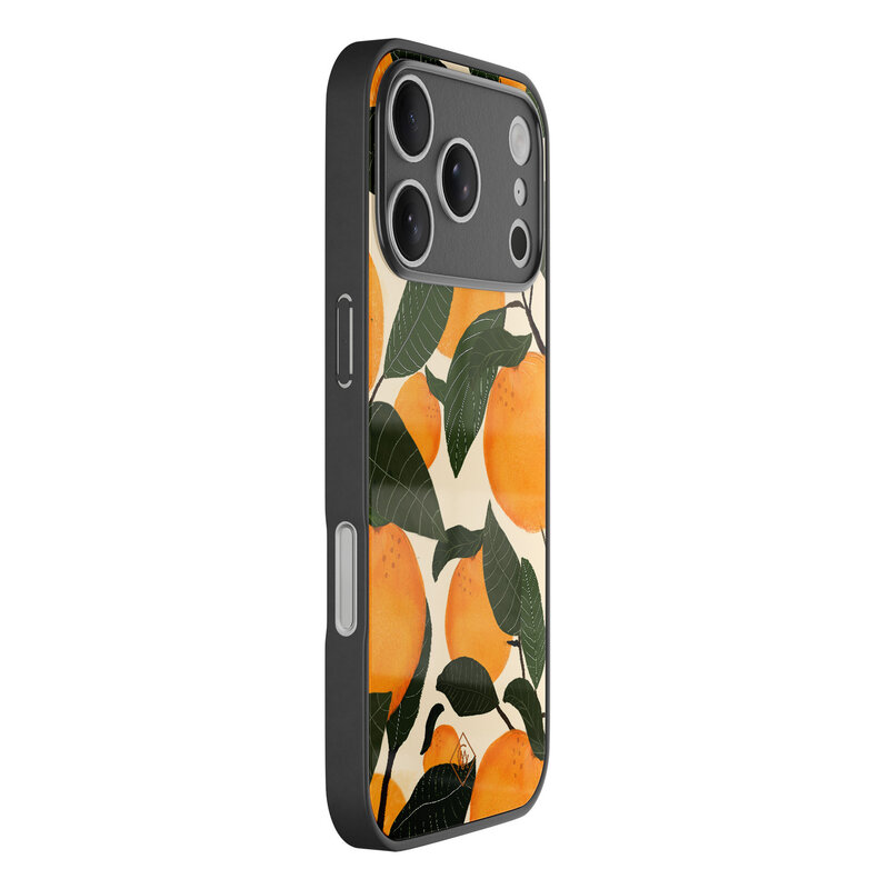 Casimoda iPhone 17 Pro Max glazen hardcase - Orange garden