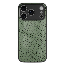 Casimoda iPhone 17 Pro Max glazen hardcase - Green confetti