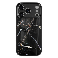 Casimoda iPhone 17 Pro Max glazen hardcase - Marmer zwart