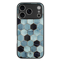 Casimoda iPhone 17 Pro Max glazen hardcase - Blue cubes
