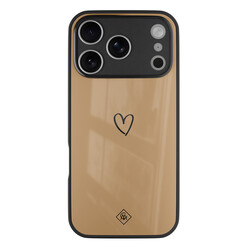 Casimoda iPhone 17 Pro Max glazen hardcase - Hart bruin