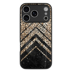 Casimoda iPhone 17 Pro Max glazen hardcase - Chevron luipaard