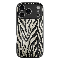 Casimoda iPhone 17 Pro Max glazen hardcase - Zebra