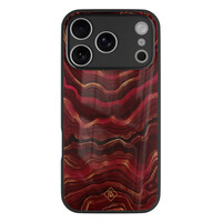 Casimoda iPhone 17 Pro Max glazen hardcase - Agate rood