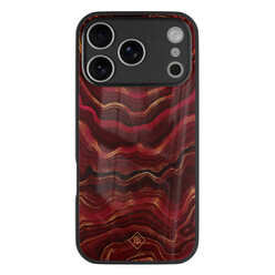 Casimoda iPhone 17 Pro Max glazen hardcase - Agate rood