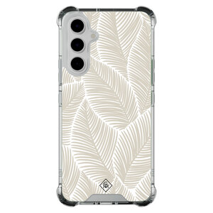 Casimoda Samsung Galaxy A54 shockproof hoesje - Palmy leaves beige