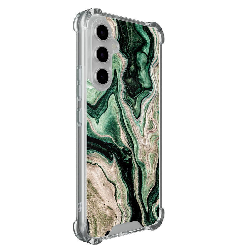 Casimoda Samsung Galaxy A54 shockproof hoesje - Green waves