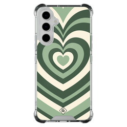Casimoda Samsung Galaxy A54 shockproof hoesje - Groen hart swirl