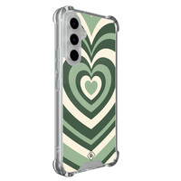Casimoda Samsung Galaxy A54 shockproof hoesje - Groen hart swirl
