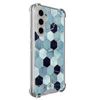Casimoda Samsung Galaxy A54 shockproof hoesje - Blue cubes