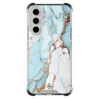 Casimoda Samsung Galaxy A54 shockproof hoesje - Marmer lichtblauw