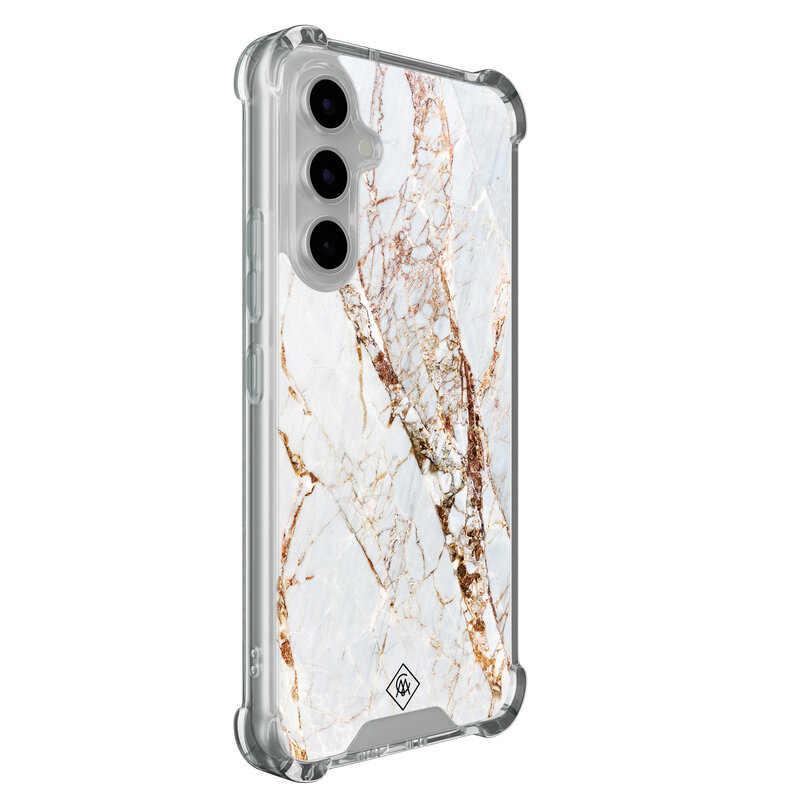 Casimoda Samsung Galaxy A54 shockproof hoesje - Marmer goud
