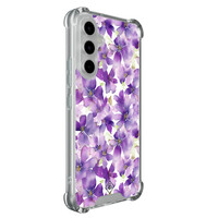Casimoda Samsung Galaxy A54 shockproof hoesje - Floral violet