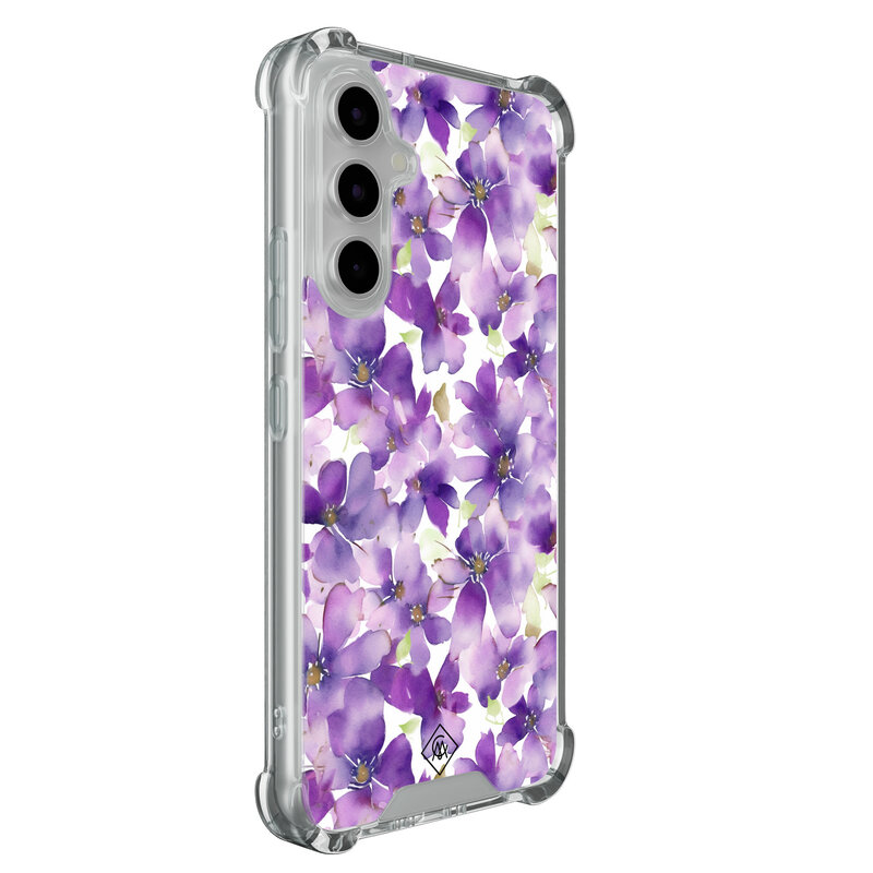 Casimoda Samsung Galaxy A54 shockproof hoesje - Floral violet