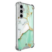 Casimoda Samsung Galaxy A54 shockproof hoesje - Marmer mintgroen