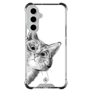 Casimoda Samsung Galaxy A54 shockproof hoesje - Kat kiekeboe