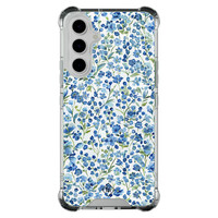 Casimoda Samsung Galaxy A54 shockproof hoesje - Vintage blue floral