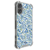 Casimoda iPhone 17 shockproof hoesje - Vintage blue floral