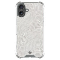 Casimoda iPhone 17 shockproof hoesje - Abstract beige waves