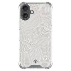 Casimoda iPhone 17 shockproof hoesje - Abstract beige waves