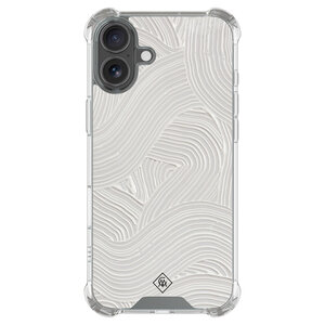 Casimoda iPhone 17 shockproof hoesje - Abstract beige waves
