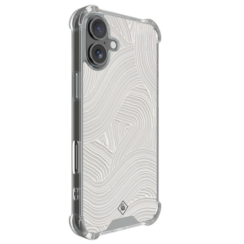 Casimoda iPhone 17 shockproof hoesje - Abstract beige waves
